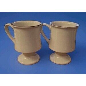 Vintage 70's Kanney Japan SPRING FLOWER Set Stoneware Coffee Mugs